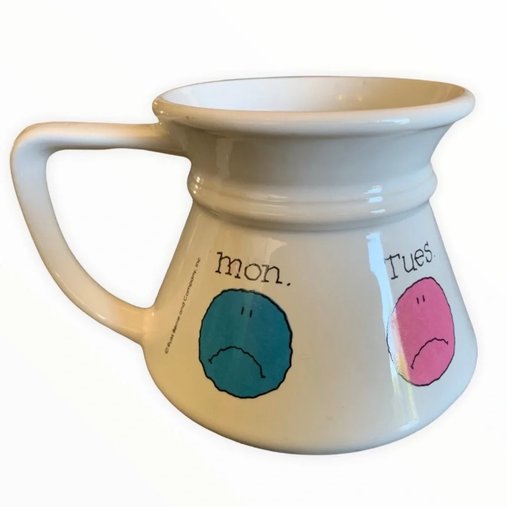 Russ Berrie Vintage Travel Mug Cup TGIF Collectible Cartoon Schneider Travel Mug